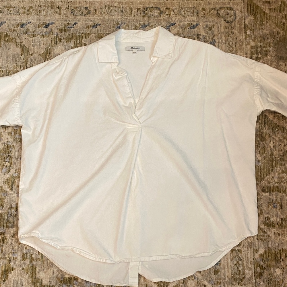 Madewell white blouse SMALL